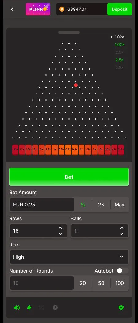 Plinko Game Screenshot 2
